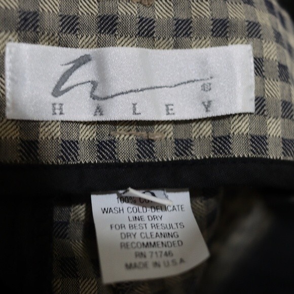 Haley Vintage Short & Jacket Set Gingham Plaid Cotton Medium - Picture 14 of 16